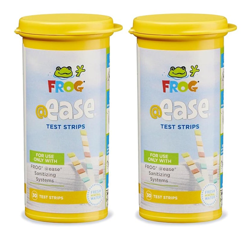 FROG @Ease Test Strips for Hot Tubs for use with FROG @Ease in-Line and Floating Sanitizing Systems for Spas up to 600 gallons, Measures Low Levels of Chlorine, Quick and Easy Test Strips, Pack of 2 - Image 1